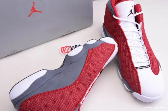 Gym Jordan Flint Red Air Retro 414571-600 13 Grey 0406